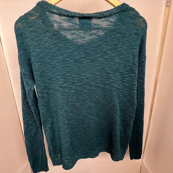 Hippie Rose French Bull Dog Sweater Teal Size M - Picture 6 of 7